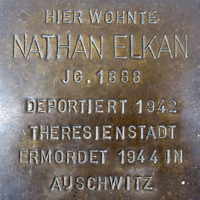 Stolperstein Nathan Elkan
