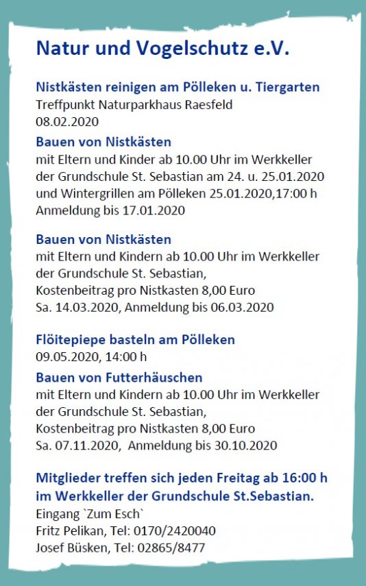 NUV Programm 2020 NUV Programm 2020