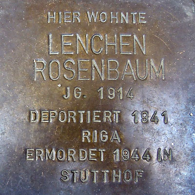 Stolperstein Lenchen Rosenbaum