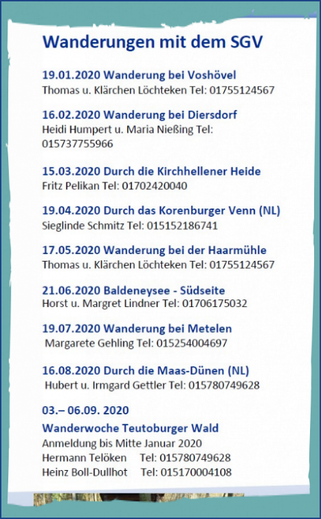 Wandern 2020 1 Wandern 2020 1