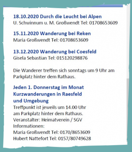 Wandern 2020 2 Wandern 2020 2
